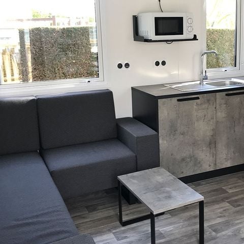 Mobile home 6 persons - Confort 32m² - 3 bedrooms + semi-covered terrace