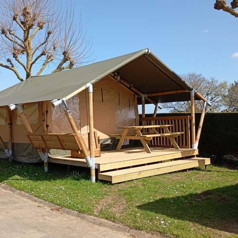 Tenda 4 persone - Tenda familiare Nature 20m² (2 camere da letto) - vicino ai servizi igienici