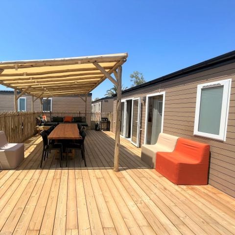 Mobilheim 8 Personen - NEW// Villa de la Rance Prestige 60m² - 4 Schlafzimmer - 3 Bäder - Pool - überdachte Terrasse - SPA