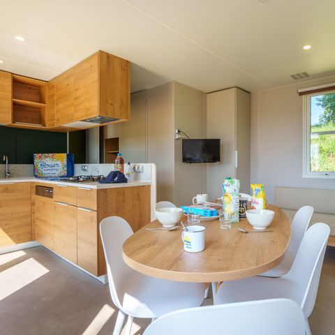 Stacaravan 6 personen - NIEUW// Villa de la Rance Prestige 40m² - 3 kamers - 2 badkamers - SPA - Overdekt terras