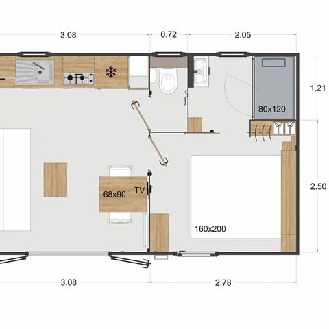 Mobilhome 2 personnes - Premium Alizé