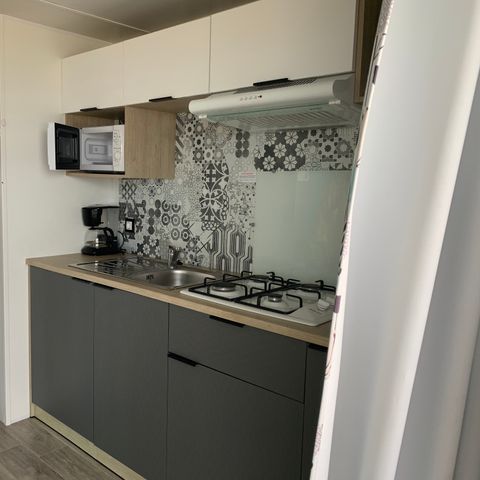 Mobilheim 4 Personen - Katamaran 25m² Halbüberdachte Terrasse