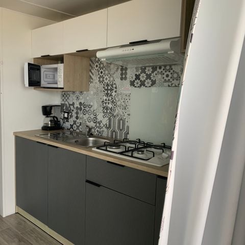 Mobilheim 4 personen - Katamaran 25m² Halbüberdachte Terrasse