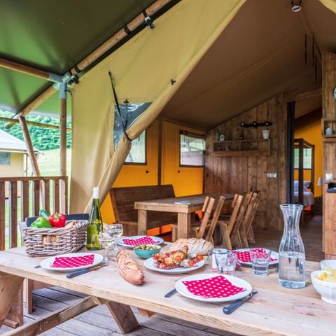 TIENDA DE LONA Y MADERA 5 personas - LODGE SAFARI XL