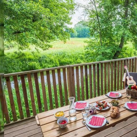 Tente en toile et en bois 5 personnes - LODGE SAFARI XL