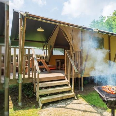 CANVAS AND WOOD TENT 5 people - LODGE SAFARI XL