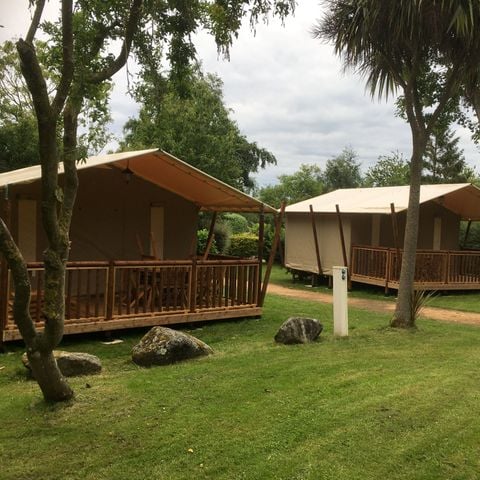 Tienda de lona y madera 4 personas - LODGE 2 dormitorios/ SIN instalaciones sanitarias