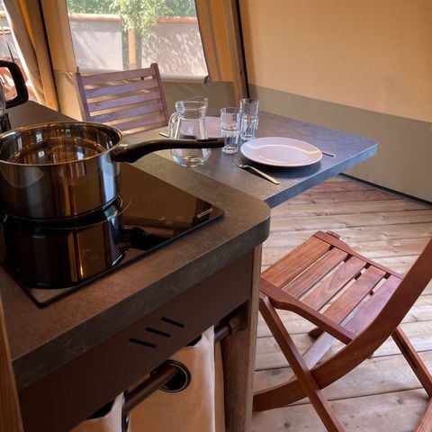 Tente 4 personnes - TIPI HOME 2 chambres /Avec douche et WC