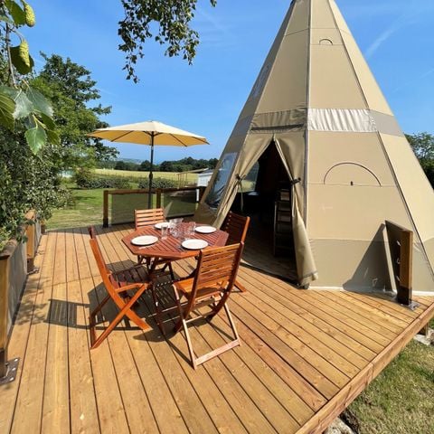 Tente 4 personnes - TIPI HOME 2 chambres /Avec douche et WC