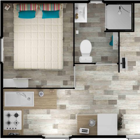 Stacaravan 2 personen - Gezellig 1ch