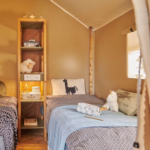 Tente en toile et en bois 5 personnes - Lodge confort