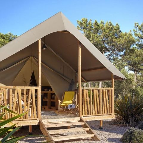 Canvas and wooden tent 5 persons - Comfort lodge