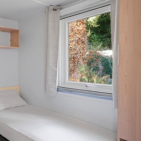 Mobilheim 6 Personen - Comfort XL | 3 Zi. | 6 Pers. | Erhöhte Terrasse | Klima.