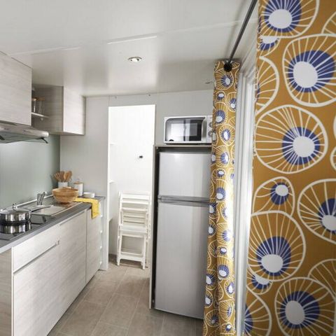 Mobilheim 4 Personen - Comfort | 2 Schlafz. | 4 Pers. | Erhöhte Terrasse | Klimaanlage