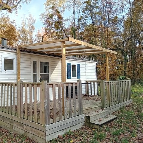 Mobilheim 4 Personen - Komfort 32m² - 2 Zimmer + Terrasse + TV + Klim -