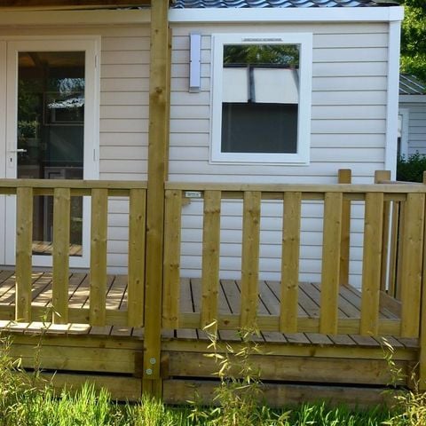 Mobilheim 2 Personen - CAHITA 17m² - 1 Schlafzimmer + überdachte Terrasse