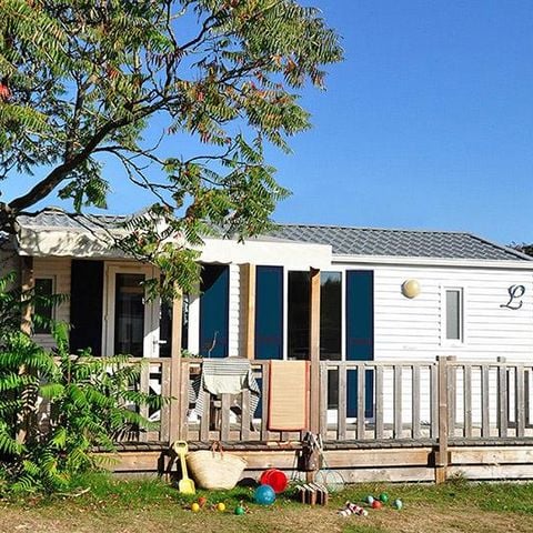 Mobilheim 4 personen - FLORES 31m² - 2 Zimmer + überdachte Terrasse
