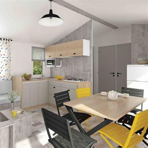 Mobilhome 6 personnes - PREMIUM 36m² - 3 chambres - 2 salles de bain - Terrasse Couverte