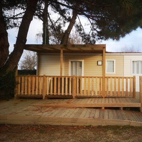 MOBILHOME 4 personnes - Mobilhome PMR - 2 chambres + terrasse couverte