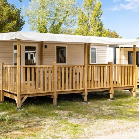 Stacaravan 6 personen - Comfort 32m² (3 kamers) + Terras + TV + vaatwasser