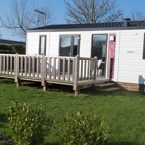 Mobilheim 5 Personen - Komfort 2 Zimmer mit Terrasse