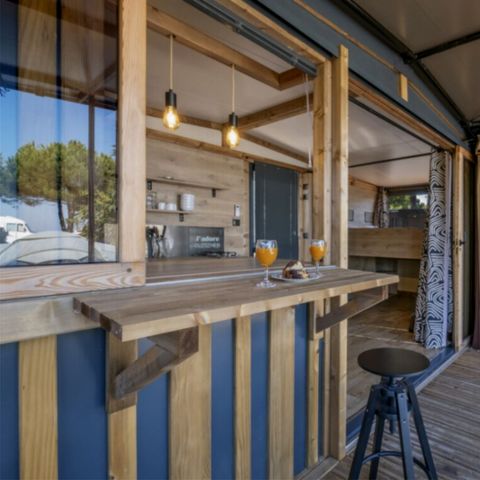 Stacaravan 4 personen - Kleine lodge 2 Slaapkamers 4 Personen Zeezicht