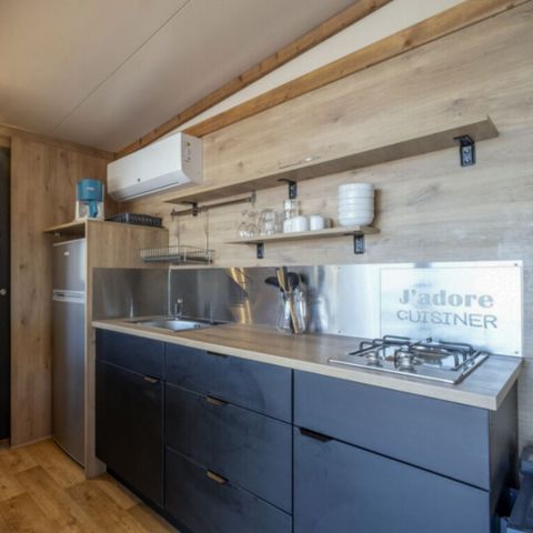 Stacaravan 4 personen - Kleine lodge 2 Slaapkamers 4 Personen Zeezicht