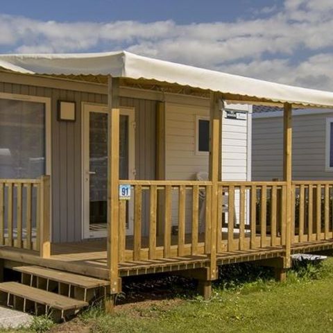 Mobilheim 6 Personen - Mobilheim Premium 30m² - 2 Schlafzimmer - überdachte Terrasse 4/6 Pers.