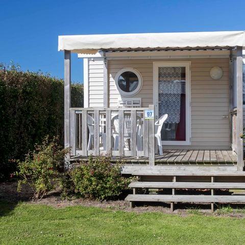 Stacaravan 2 personen -  Stacaravan Confort 18m² - overdekt terras 2 pers