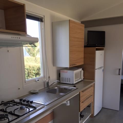 Mobilheim 5 Personen - Premium 31m² - 2 Schlafzimmer - überdachte Terrasse - PMR
