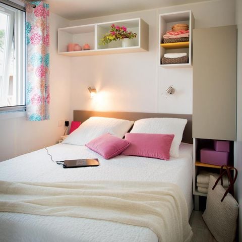 Stacaravan 8 personen -  Stacaravan Premium 38m² - 4 kamers - overdekt terras 8 pers