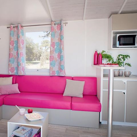 Mobilheim 8 personen - Mobilheim Premium 38m² - 4 Schlafzimmer - überdachte Terrasse 8 Pers.