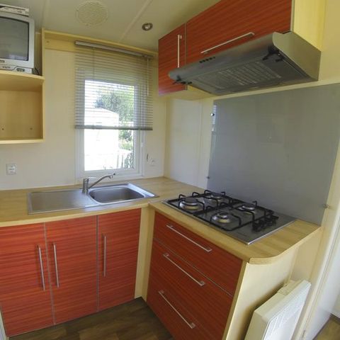 Mobilheim 4 Personen - Komfort 27m² - 2 Zimmer - überdachte Terrasse - 11 Nächte