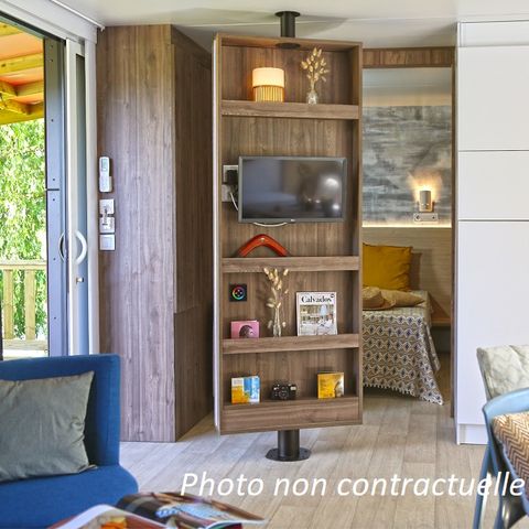 Stacaravan 6 personen - Stacaravan Taos 40m² (3 kamers 2 badkamers) + terras aan de vijver