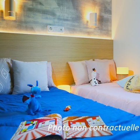 Stacaravan 6 personen - Stacaravan Taos 40m² (3 kamers 2 badkamers) + terras aan de vijver