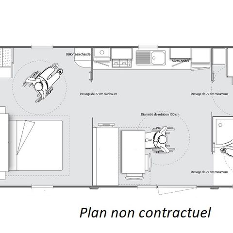 CASA MOBILE 4 persone - Casa mobile Java 30m2 (2 camere) + terrazza PMR