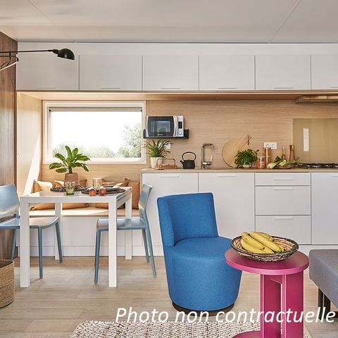 BUNGALOW 4 personnes - Taos 35m² (2 chambres 2 SDB) + terrasse au bord de l'étang