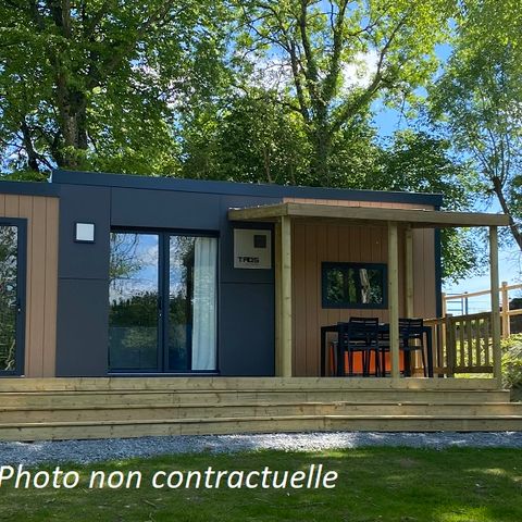 BUNGALOW 4 personnes - Taos 35m² (2 chambres 2 SDB) + terrasse au bord de l'étang