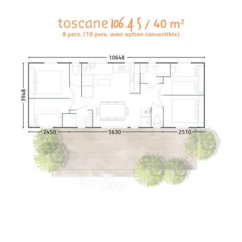 CASA MOBILE 8 persone - Toscana (4 camere 2 bagni)