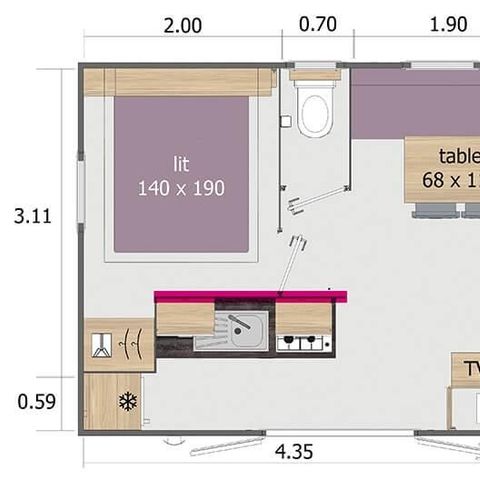 Mobile home 4 persons - LODGE