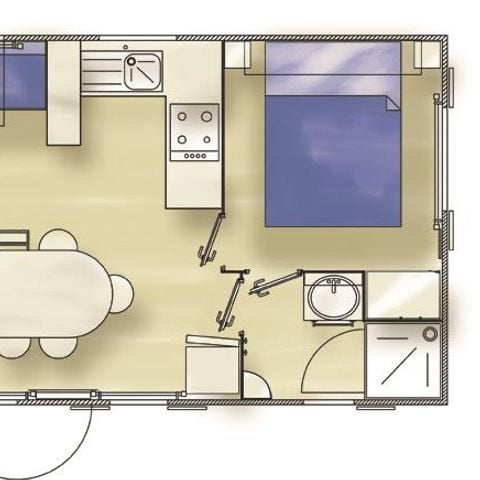 Mobile home 6 persons - Comfort (3 bedrooms)