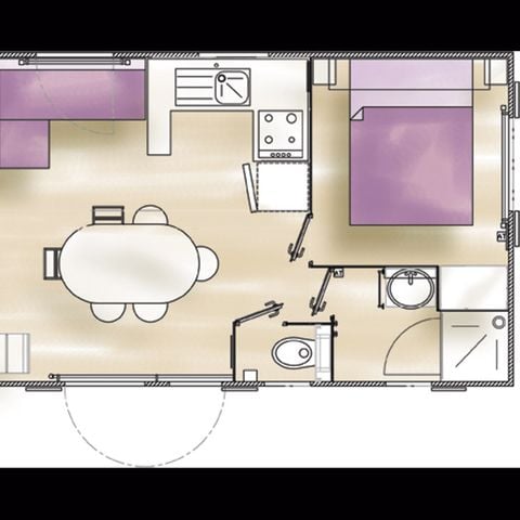 Mobile home 8 persons - Prestige (3 bedrooms)