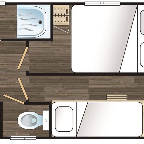 AUßERGEWÖHNLICHE UNTERKUNFT 4 Personen - Wohnwagen (2 Zimmer)