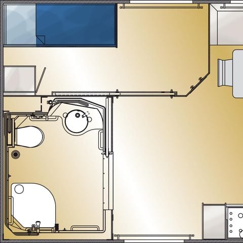 Mobile home 4 persons - for people with reduced mobility (2 rooms)