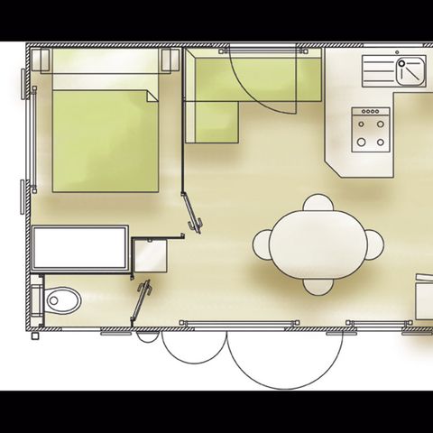 MOBILHOME 4 personnes - Mobil-home Classique (2 chambres)