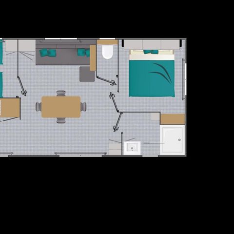 Mobile home 6 persons - Lodge (2 rooms)
