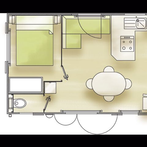 Mobile home 6 persons - Prestige (2 bedrooms)