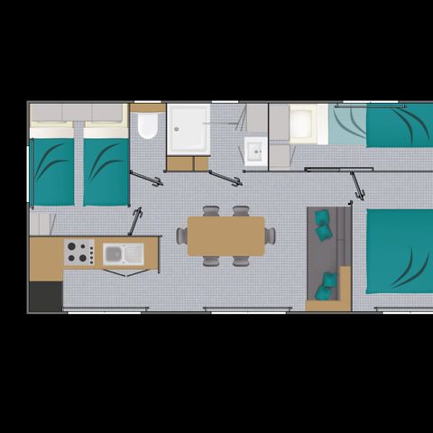 LODGE 8 Personen - Lodge (3 Zimmer)