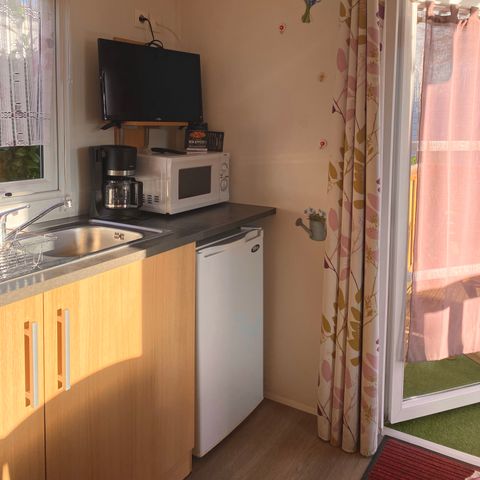 Mobilheim 2 Personen - Mobilheim - 15m² - 1 Schlafzimmer mit Terrasse