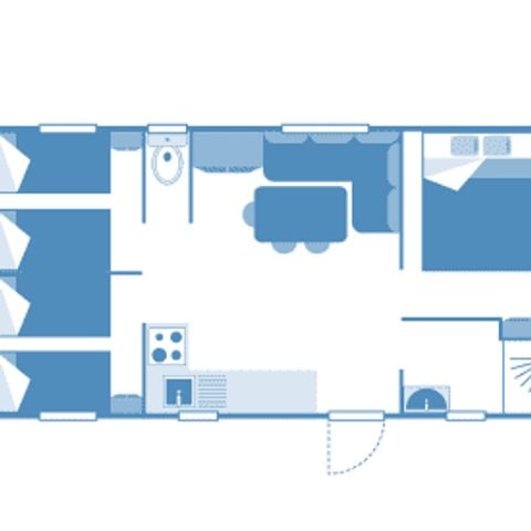 MOBILHOME 6 personas - Cabaña Normandía 6p 3ch ***